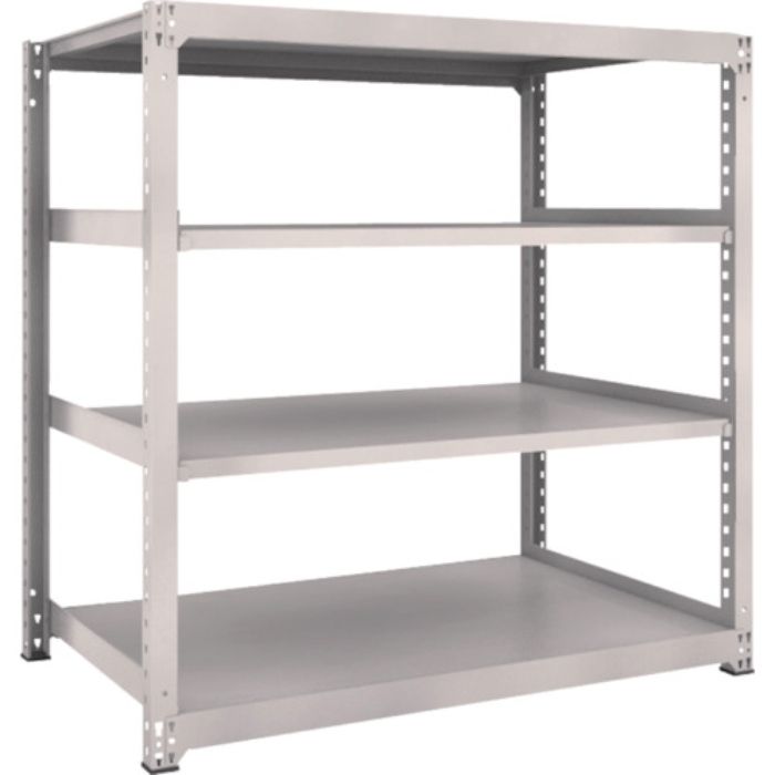 TRUSCO スチールラック M3型中量棚 1500×921×H1500 4段 単体 ネオグレー(Tcode:5065186)