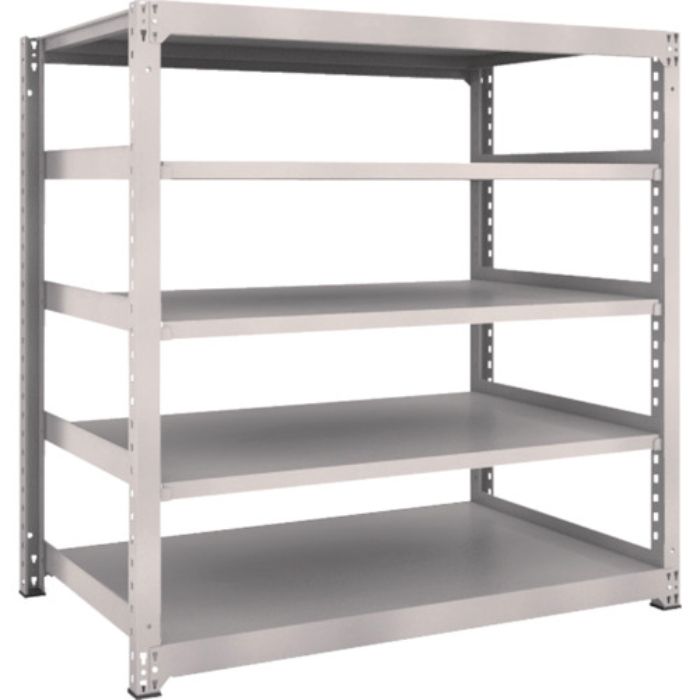 TRUSCO スチールラック M3型中量棚 1500×921×H1500 5段 単体 ネオグレー(Tcode:5065208)