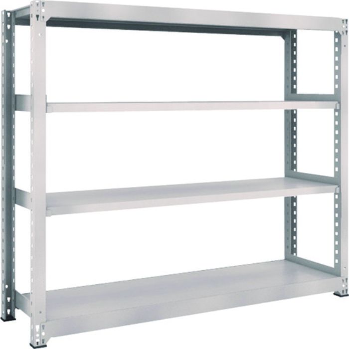 TRUSCO スチールラック M3型中量棚 1800×471×H1500 4段 単体 ネオグレー(Tcode:5059348)