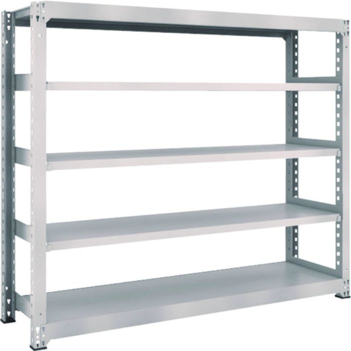 TRUSCO スチールラック M3型中量棚 1800×471×H1500 5段 単体 ネオグレー(Tcode:5059364)