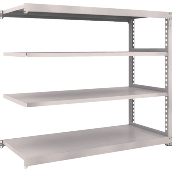 TRUSCO スチールラック M3型中量棚 1800×721×H1500 4段 連結 ネオグレー(Tcode:5089778)
