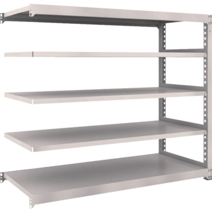 TRUSCO スチールラック M3型中量棚 1800×721×H1500 5段 連結 ネオグレー(Tcode:5089794)