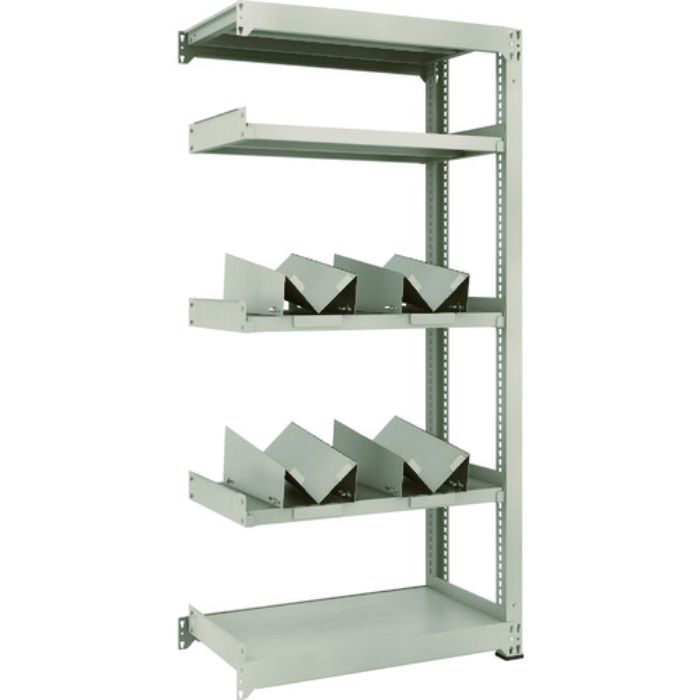 TRUSCO 一斗缶ラック スチールラック M3型中量棚 W900×D471×H1800 5段 連結 缶受×4付(Tcode:1833783)