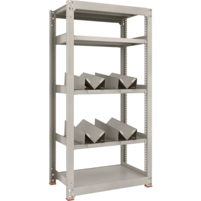 TRUSCO 一斗缶ラック スチールラック M3型中量棚 W900×D571×H1800 5段 単体 缶受×4付(Tcode:1833798)