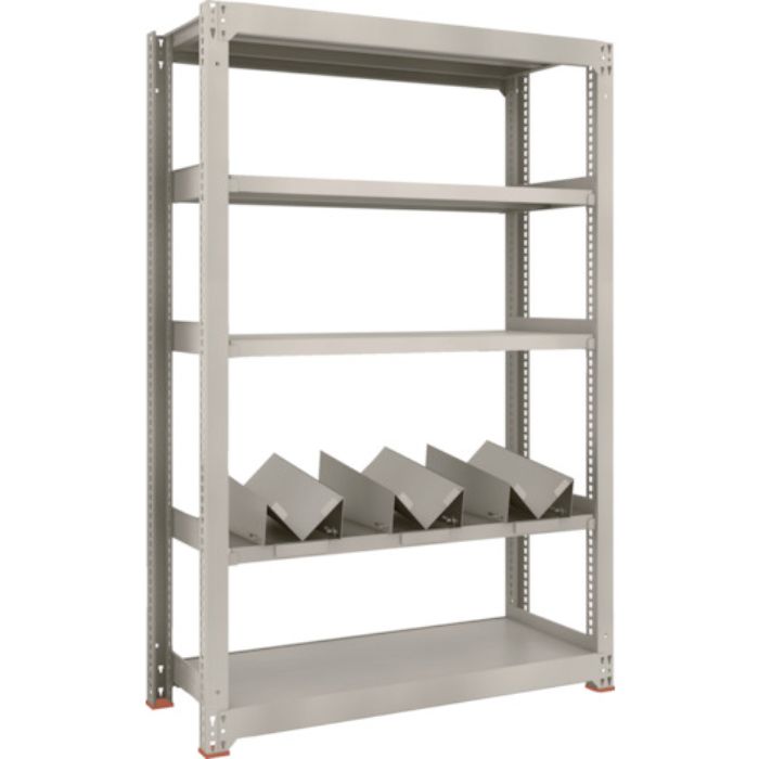 TRUSCO 一斗缶ラック スチールラック M3型中量棚 W1200×D471×H1800 5段 単体 缶受×3付(Tcode:1833784)