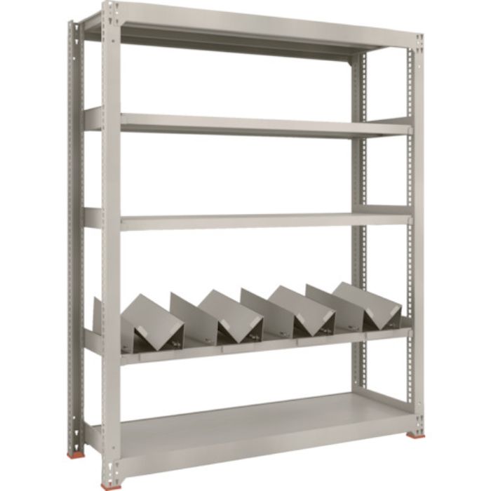 TRUSCO 一斗缶ラック スチールラック M3型中量棚 W1500×D471×H1800 5段 単体 缶受×4付(Tcode:1833788)