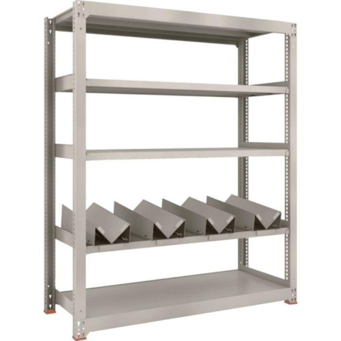 TRUSCO 一斗缶ラック スチールラック M3型中量棚 W1500×D571×H1800 5段 単体 缶受×4付(Tcode:1833804)