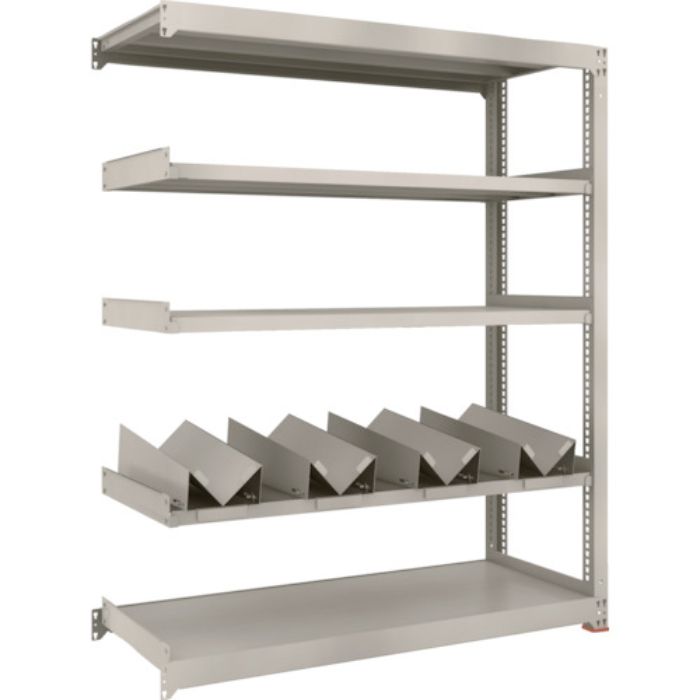 TRUSCO 一斗缶ラック スチールラック M3型中量棚 W1500×D571×H1800 5段 連結 缶受×4付(Tcode:1833805)