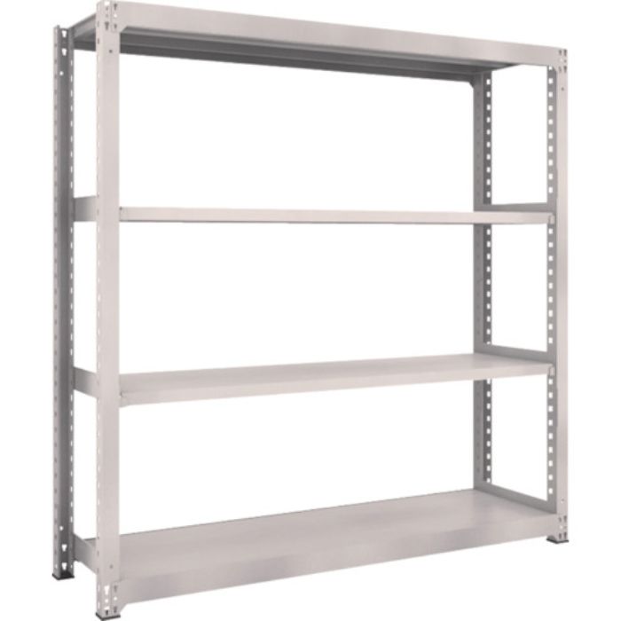 TRUSCO スチールラック M3型中量棚 1800×471×H1800 4段 単体 ネオグレー(Tcode:5059500)