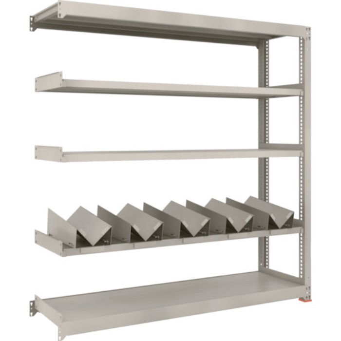 TRUSCO 一斗缶ラック スチールラック M3型中量棚 W1800×D471×H1800 5段 連結 缶受×5付(Tcode:1833795)