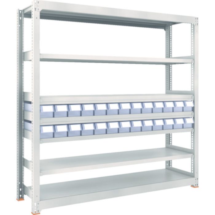 TRUSCO スチールラック M3型中量棚 H1800 樹脂透明引出付 小X26(Tcode:8596098)