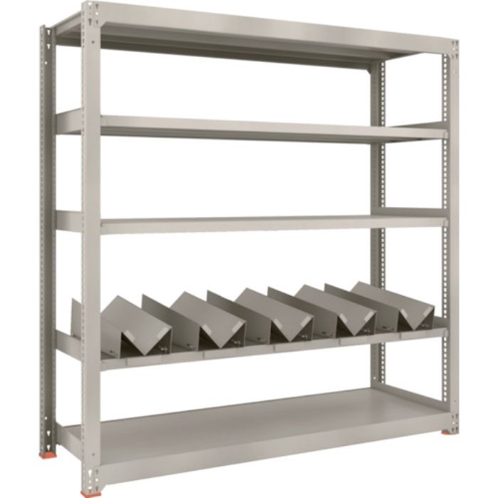 TRUSCO 一斗缶ラック スチールラック M3型中量棚 W1800×D571×H1800 5段 単体 缶受×5付(Tcode:1833810)