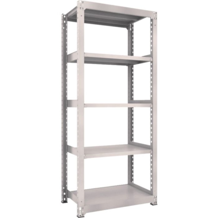 TRUSCO スチールラック M3型中量棚 900X571XH2100 5段 単体 ネオグレー(Tcode:5065585)