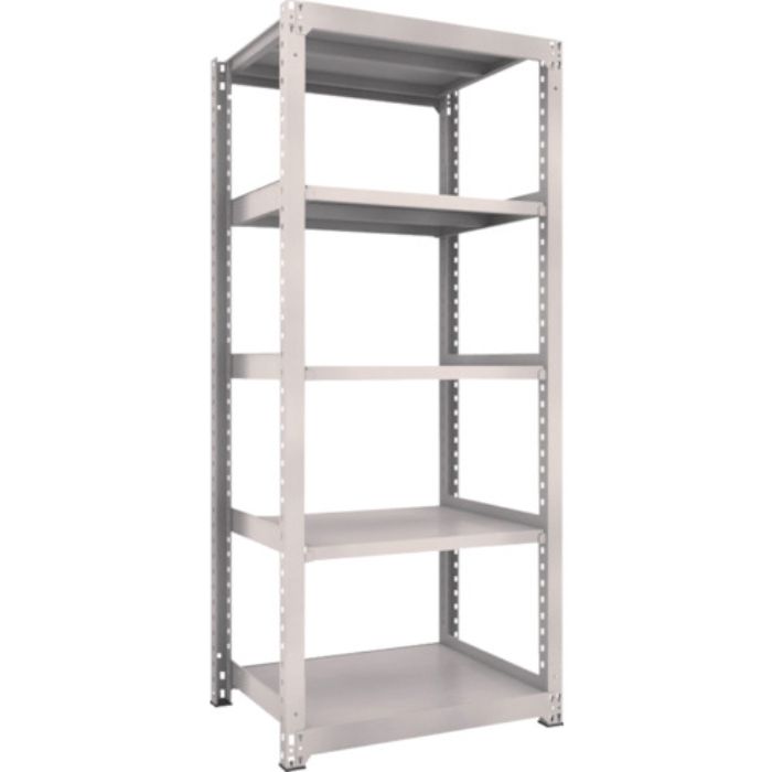 TRUSCO スチールラック M3型中量棚 900X721XH2100 5段 単体 ネオグレー(Tcode:5065623)