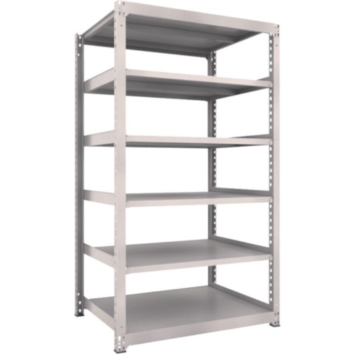 TRUSCO スチールラック M3型中量棚 1200×921×H2100 6段 単体 ネオグレー(Tcode:5059801)