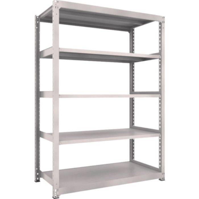 TRUSCO スチールラック M3型中量棚 1500X721XH2100 5段 単体 ネオグレー(Tcode:5065780)