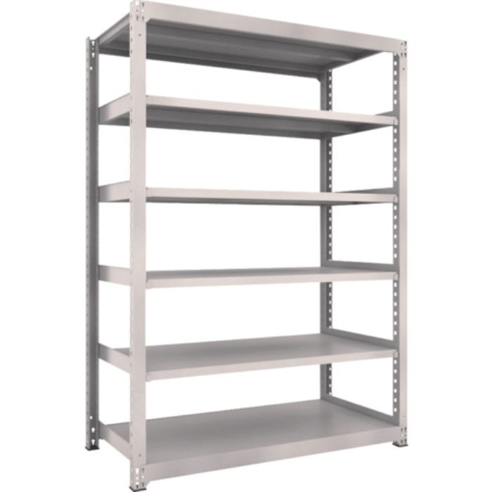 TRUSCO スチールラック M3型中量棚 1500×721×H2100 6段 単体 ネオグレー(Tcode:5065801)