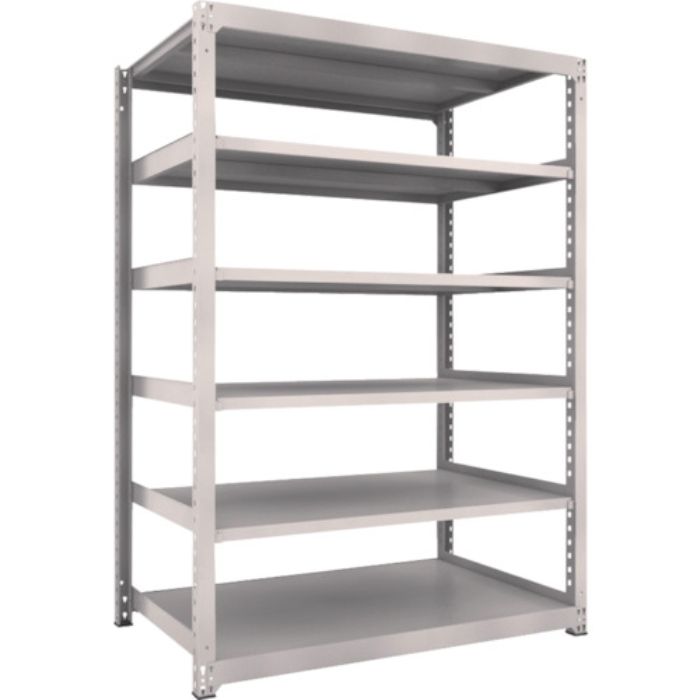 TRUSCO スチールラック M3型中量棚 1500×921×H2100 6段 単体 ネオグレー(Tcode:5065844)