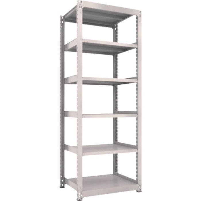 TRUSCO スチールラック M3型中量棚 900×721×H2400 6段 単体 ネオグレー(Tcode:3515851)