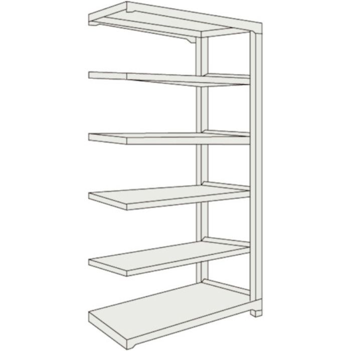 TRUSCO スチールラック M3型中量棚 1200×921×H2400 6段 連結 ネオグレー(Tcode:3516067)