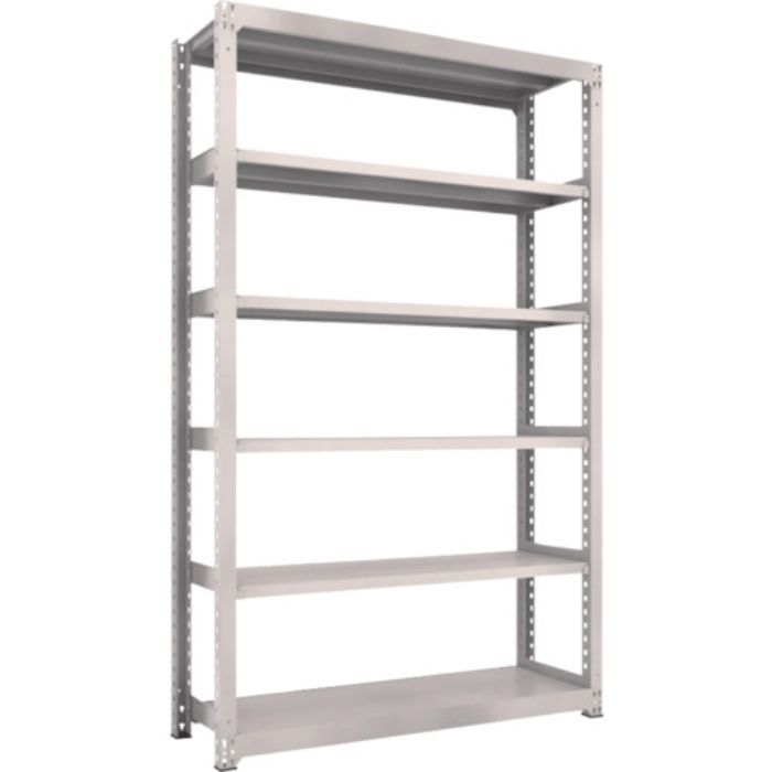 TRUSCO スチールラック M3型中量棚 1500×471×H2400 6段 単体 ネオグレー(Tcode:3516091)