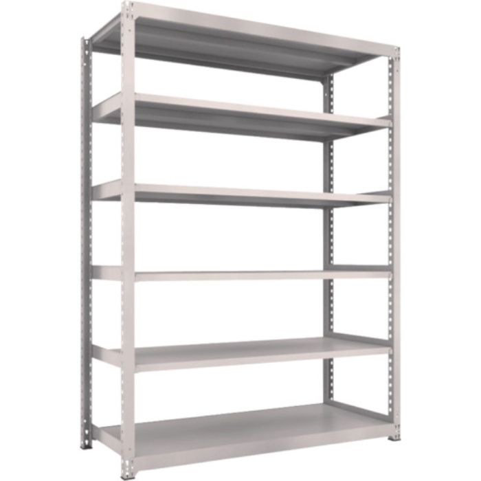 TRUSCO スチールラック M3型中量棚 1800×721×H2400 6段 単体 ネオグレー(Tcode:3516334)