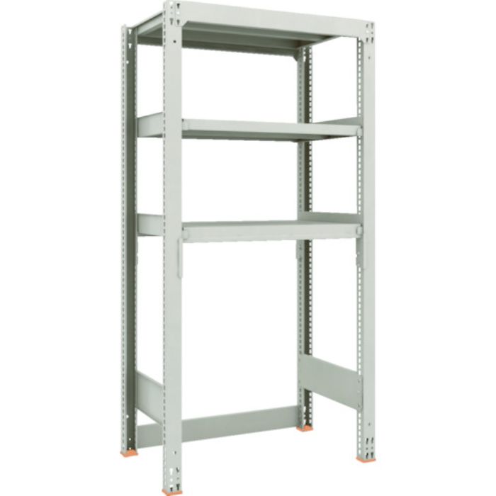 TRUSCO スチールラック M3型中量棚 下段開放型 W900XD571XH1800 3段 単体(Tcode:1164189)