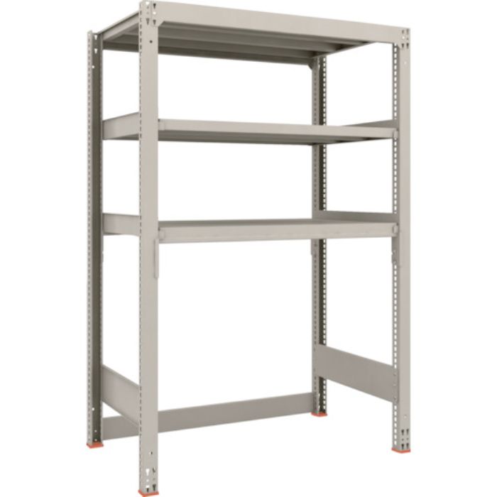 TRUSCO スチールラック M3型中量棚 下段開放型 H1800XW1200XD721 3段 単体(Tcode:1947827)