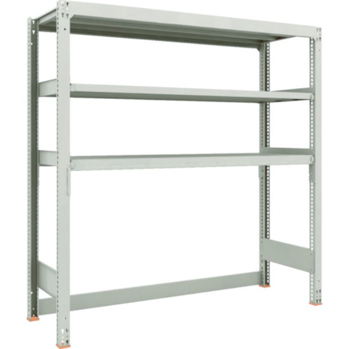 TRUSCO スチールラック M3型中量棚 下段開放型 W1800XD571XH1800 3段 単体(Tcode:1164195)