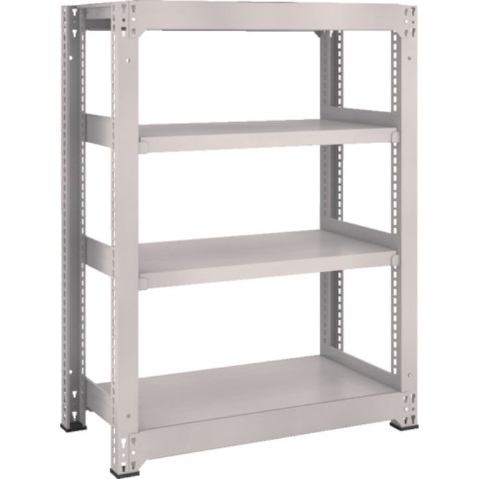 TRUSCO スチールラック M5型中量棚 900×471×H1200 4段 単体 ネオグレー(Tcode:5064589)