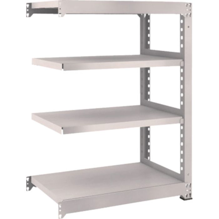 TRUSCO スチールラック M5型中量棚 900×571×H1200 4段 連結 ネオグレー(Tcode:5091705)