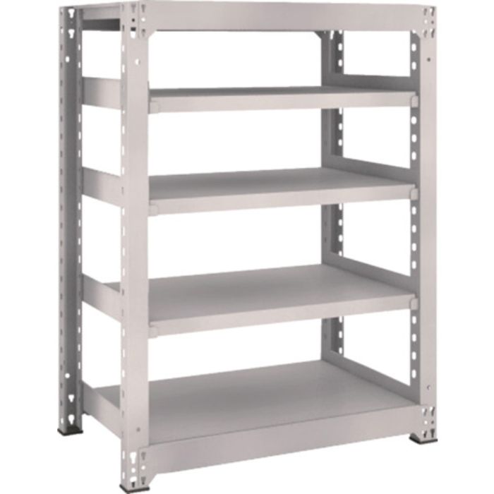 TRUSCO スチールラック M5型中量棚 900×571×H1200 5段 単体 ネオグレー(Tcode:5064643)