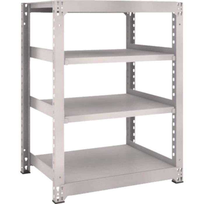 TRUSCO スチールラック M5型中量棚 900×721×H1200 4段 単体 ネオグレー(Tcode:5064660)