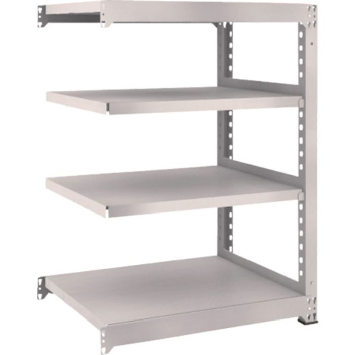 TRUSCO スチールラック M5型中量棚 900×721×H1200 4段 連結 ネオグレー(Tcode:5091748)