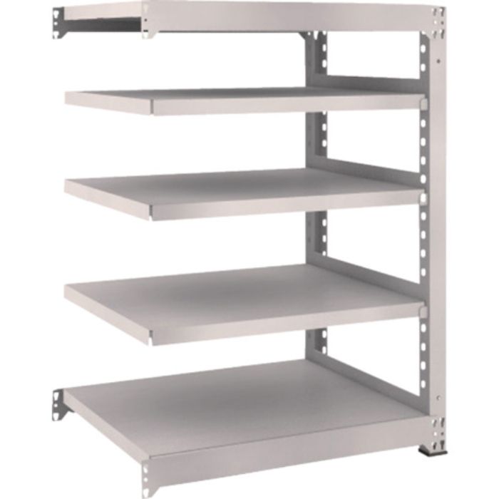 TRUSCO スチールラック M5型中量棚 900×721×H1200 5段 連結 ネオグレー(Tcode:5091764)