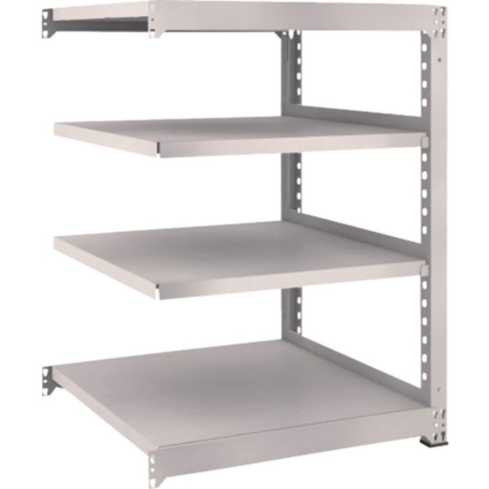 TRUSCO スチールラック M5型中量棚 900×921×H1200 4段 連結 ネオグレー(Tcode:5091781)