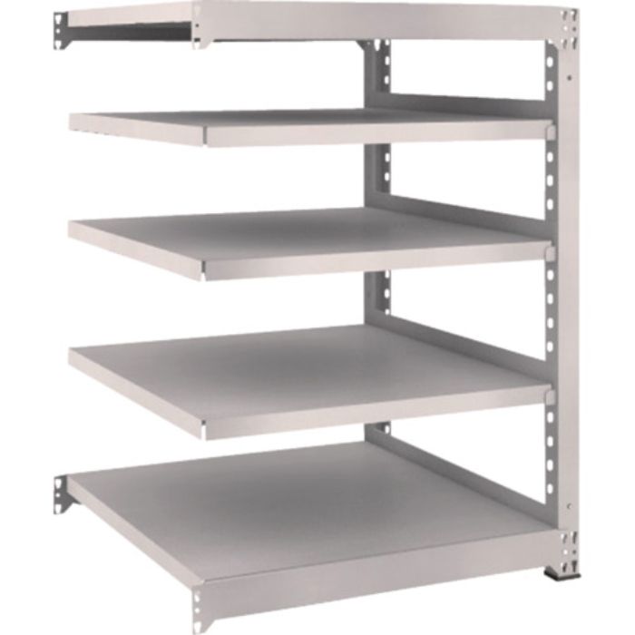 TRUSCO スチールラック M5型中量棚 900×921×H1200 5段 連結 ネオグレー(Tcode:5091802)