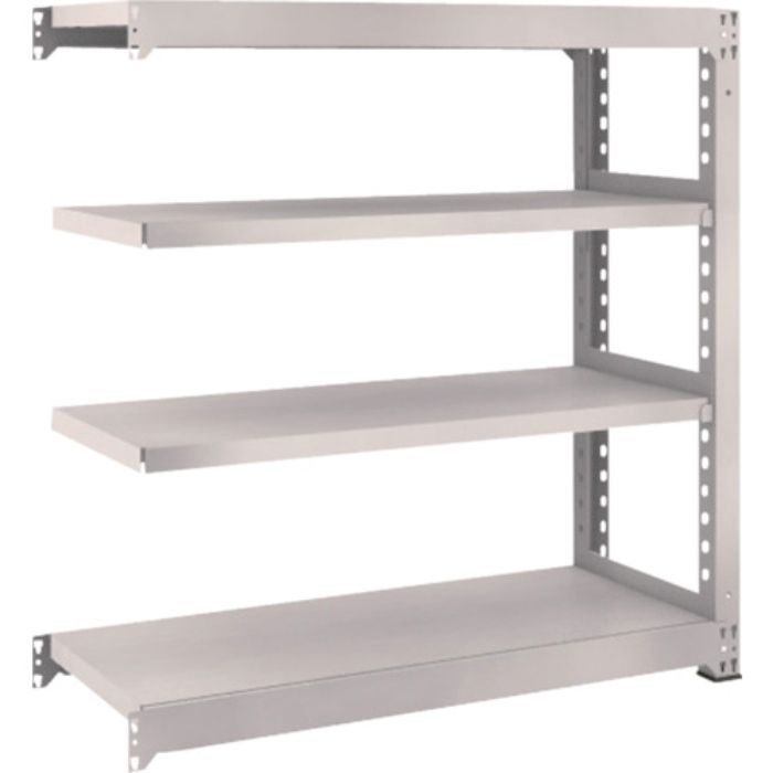 TRUSCO スチールラック M5型中量棚 1200×471×H1200 4段 連結 ネオグレー(Tcode:5091675)