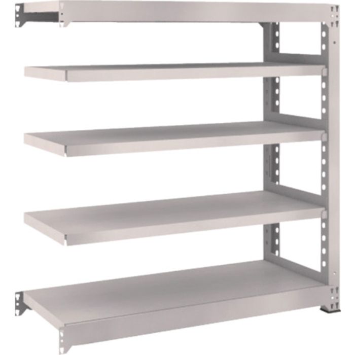 TRUSCO スチールラック M5型中量棚 1200×471×H1200 5段 連結 ネオグレー(Tcode:5091691)