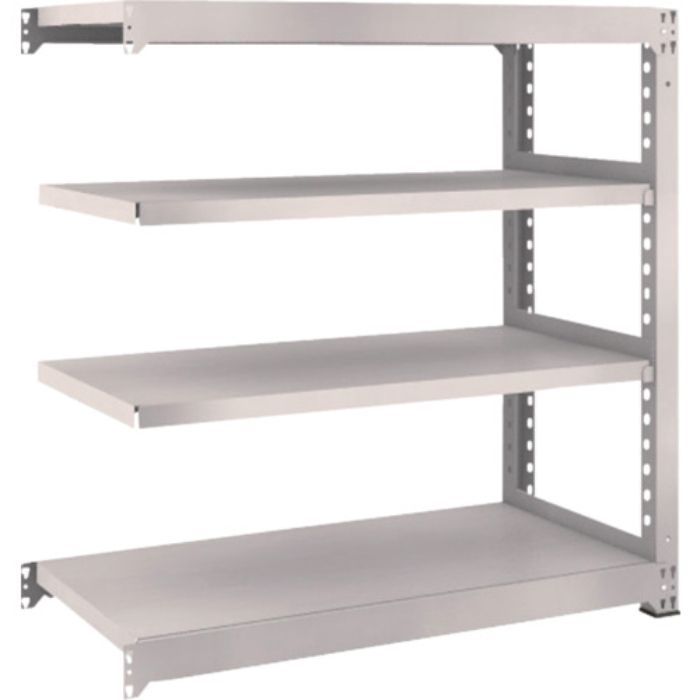 TRUSCO スチールラック M5型中量棚 1200×571×H1200 4段 連結 ネオグレー(Tcode:5091713)