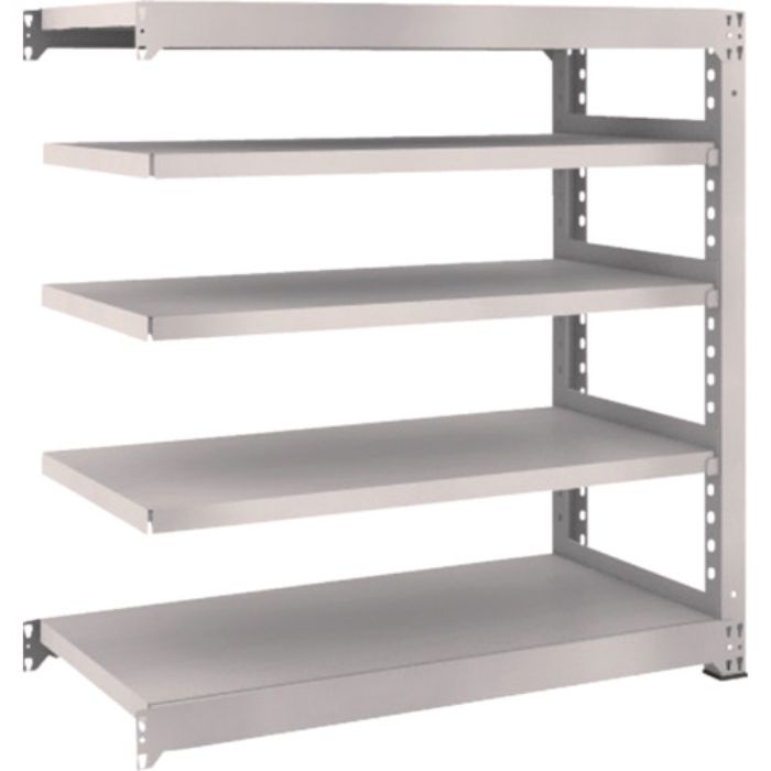 TRUSCO スチールラック M5型中量棚 1200×571×H1200 5段 連結 ネオグレー(Tcode:5091730)