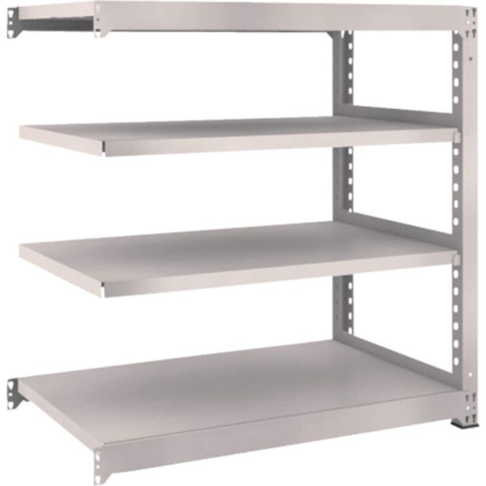 TRUSCO スチールラック M5型中量棚 1200×721×H1200 4段 連結 ネオグレー(Tcode:5091756)