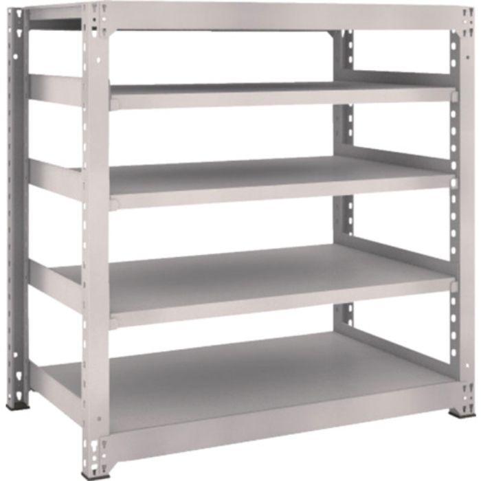 TRUSCO スチールラック M5型中量棚 1200×721×H1200 5段 単体 ネオグレー(Tcode:5062004)