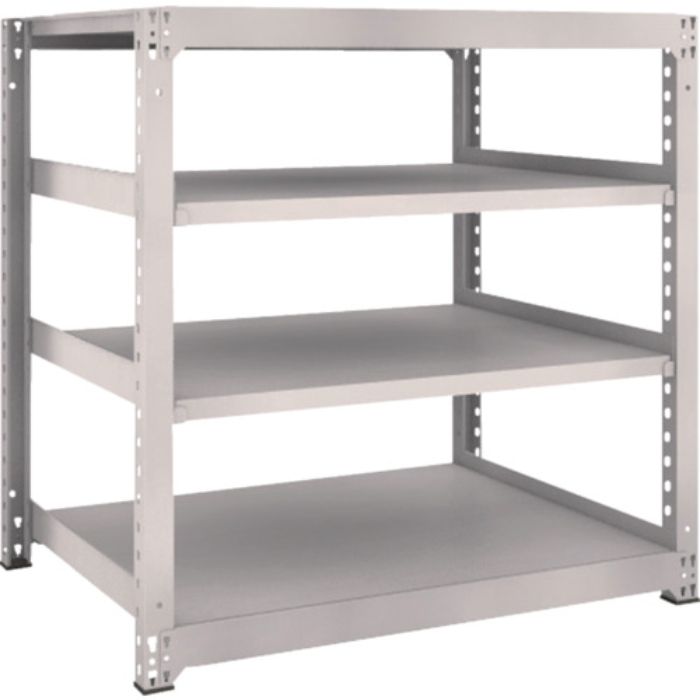 TRUSCO スチールラック M5型中量棚 1200×921×H1200 4段 単体 ネオグレー(Tcode:5062021)