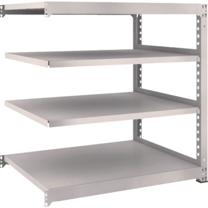 TRUSCO スチールラック M5型中量棚 1200×921×H1200 4段 連結 ネオグレー(Tcode:5091799)