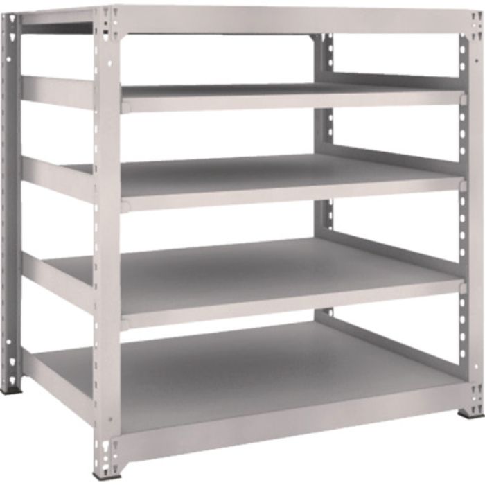 TRUSCO スチールラック M5型中量棚 1200×921×H1200 5段 単体 ネオグレー(Tcode:5062047)
