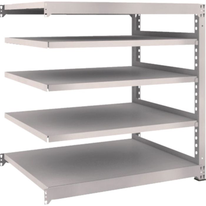 TRUSCO スチールラック M5型中量棚 1200×921×H1200 5段 連結 ネオグレー(Tcode:5091811)