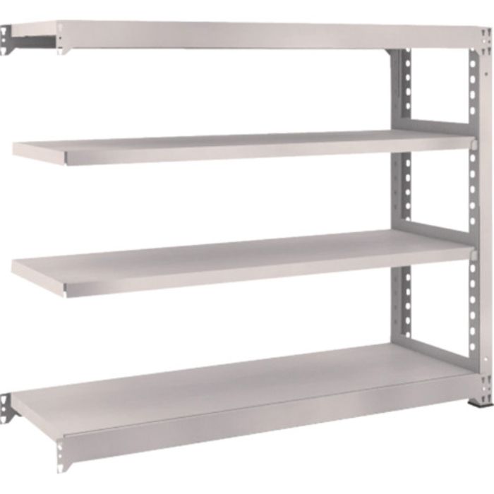 TRUSCO スチールラック M5型中量棚 1500×471×H1200 4段 連結 ネオグレー(Tcode:5091829)