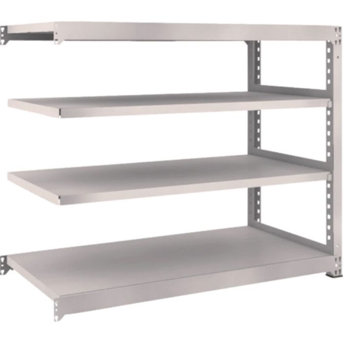 TRUSCO スチールラック M5型中量棚 1500×721×H1200 4段 連結 ネオグレー(Tcode:5091900)