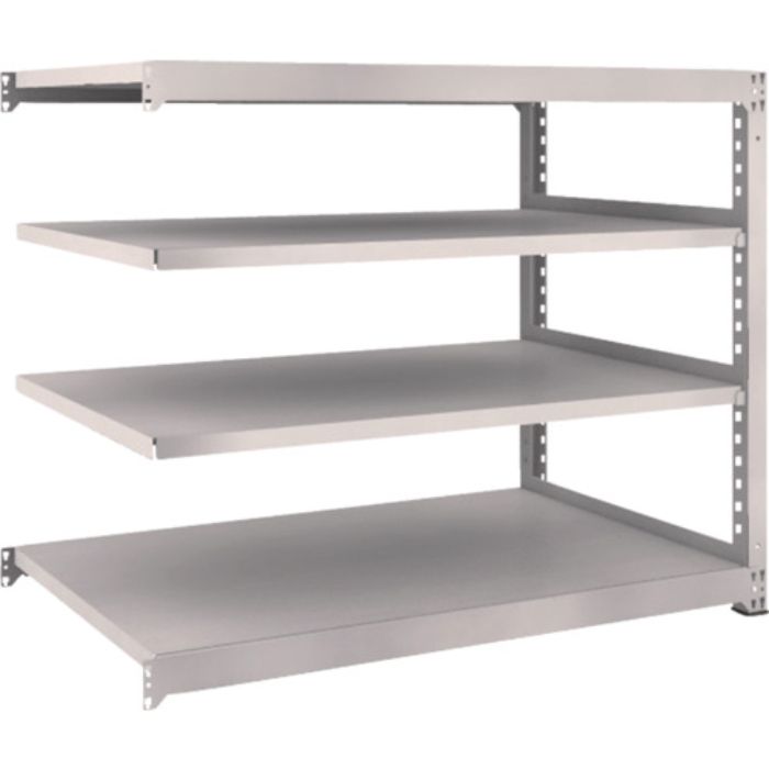 TRUSCO スチールラック M5型中量棚 1500×921×H1200 4段 連結 ネオグレー(Tcode:5091942)